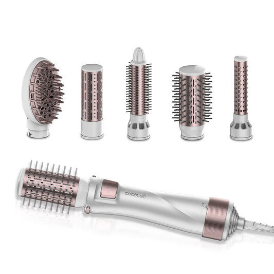 Cecotec 3-in-1 karstā gaisa suka Bamba CeramicCare 3in1 stils. 1200 W, izlīdzina, lokas un žāvē matus, 3 maināmi uzgaļi, 3 temperatūras un 2 ātrumi, keramikas pārklājums.