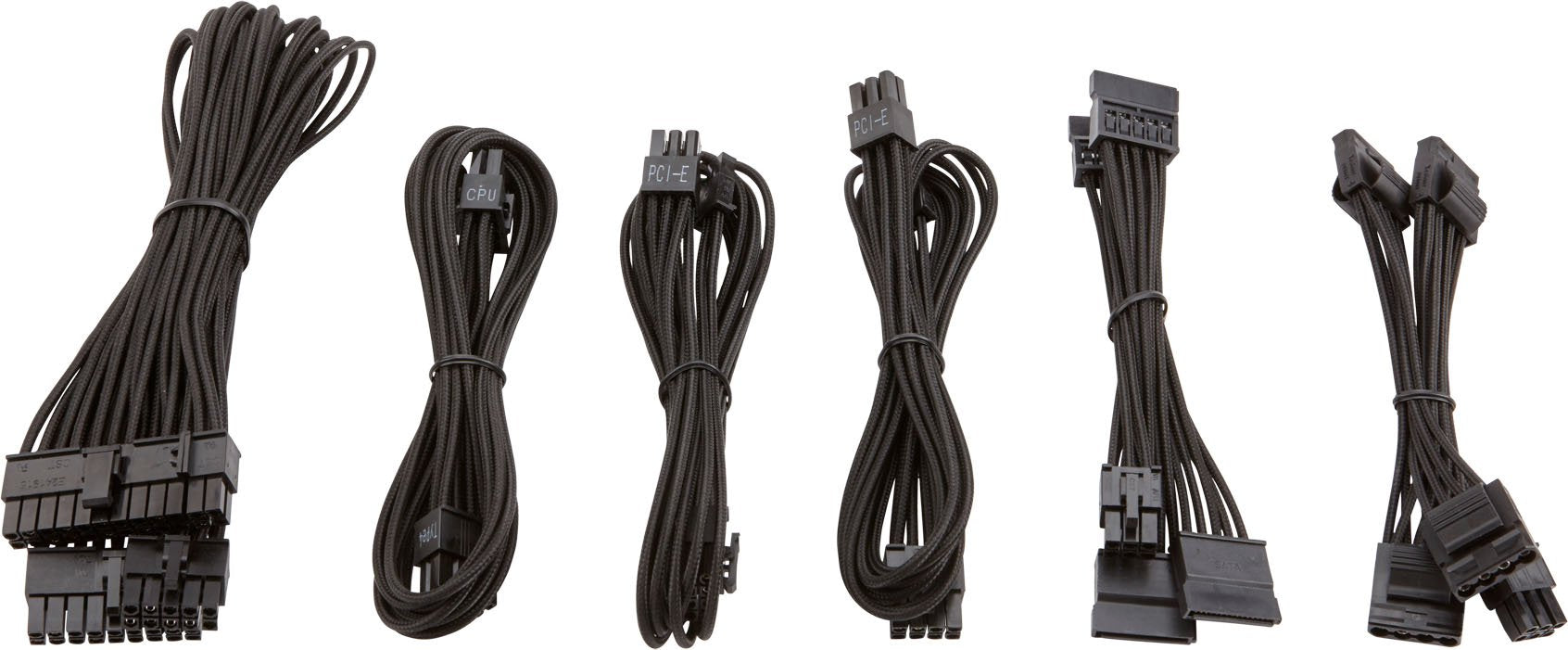 Corsair CP-8920202 Premium SF Power Cable Set - Black, high-quality, durable, compatible with Corsair power supplies.