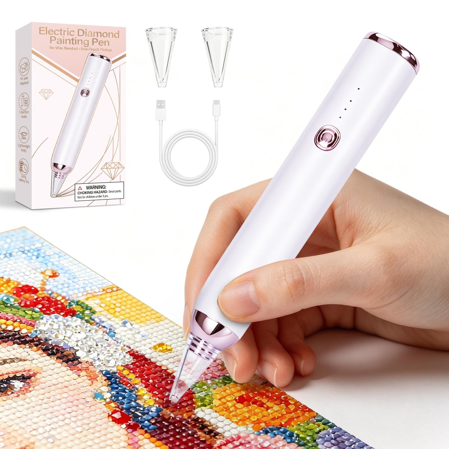 Elektriskais Diamond Painting stifts Yellcetoy, bezvadu dimanta gleznošanas pildspalva