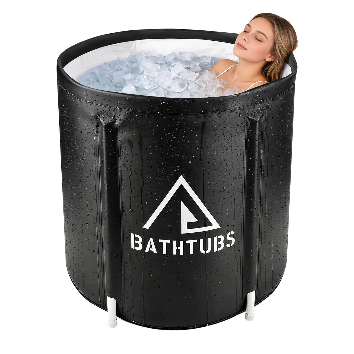 Pārnēsājama salokāma vanna, SPA vanna pieaugušajiem, dziļai mērcēšanai dušas kabīnē, efektīva temperatūras saglabāšana, karstām un ledus vannām