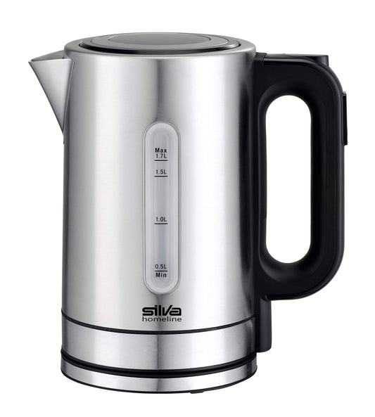 Silva-Homeline KL-T 2200 - nerūsējošā tērauda tējkanna, 5 temperatūras režīmi, 1,7 litri, apgaismotu ūdens līmeņa indikators