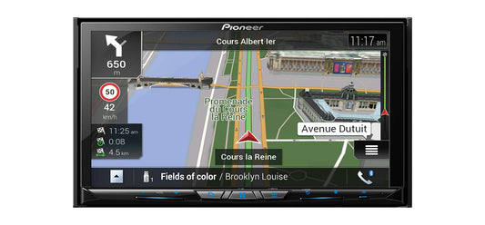 Pioneer AVIC-Z830DAB mediju centrs, navigācija, Wi-Fi, 7 collu skārienekrāns, viedtālruņa savienojums, Bluetooth, Apple CarPlay, Android Auto, brīvroku ierīce, 2 USB, DAB/DAB+, grafiskais ekvalaizers