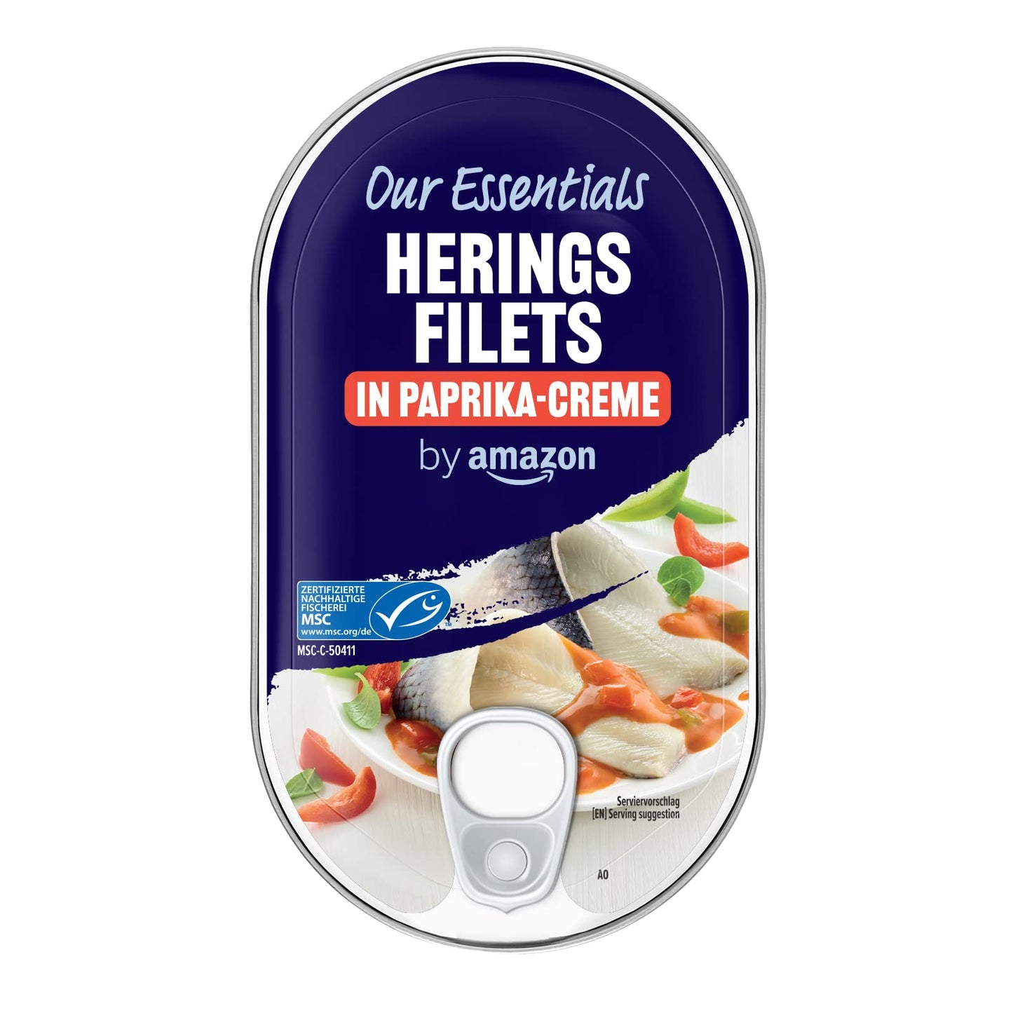 Heringa filejas tomātu un paprikas krēmā MSC by, 200g
