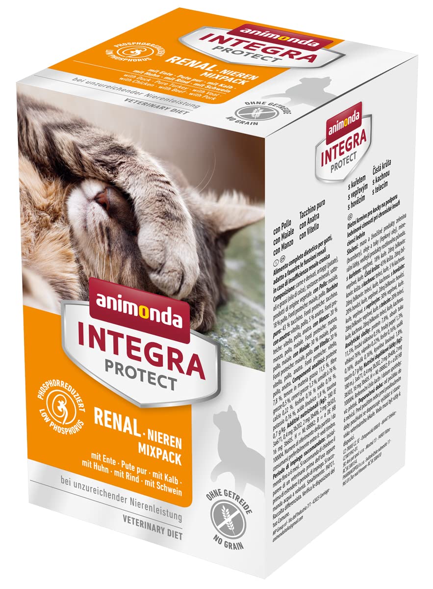 Mitrā kaķu barība nierēm animonda INTEGRA PROTECT Renal Mix, 6 x 100 g
