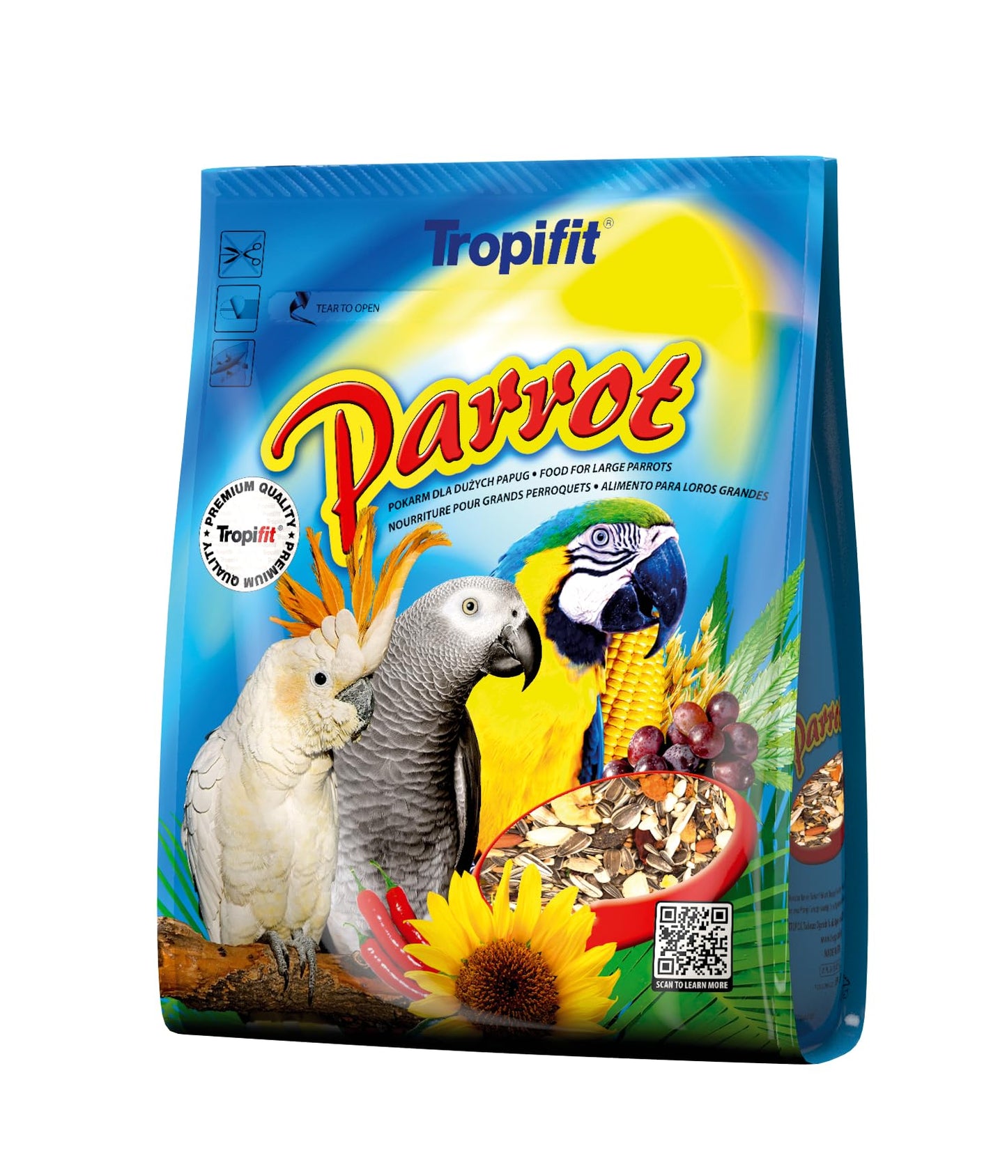 Parrot- barība lieliem papagaiļiem 1000G
