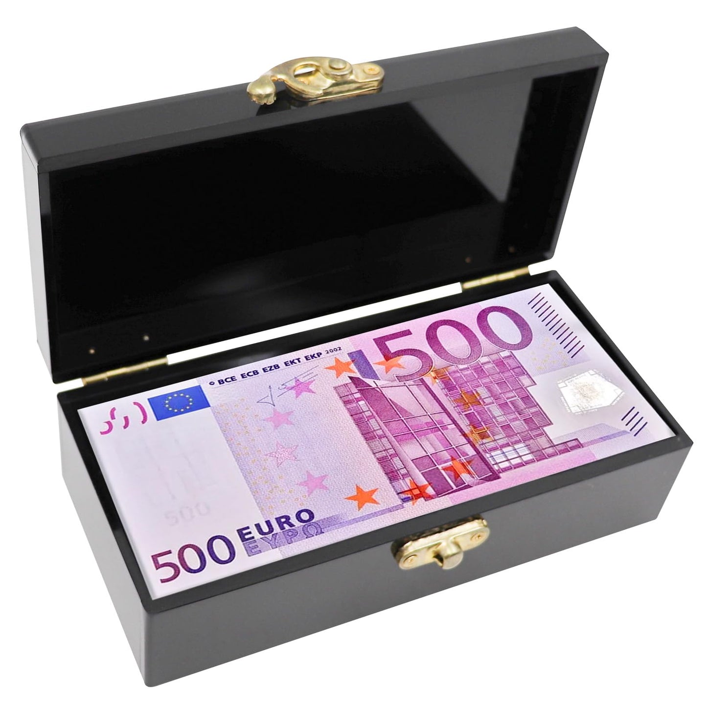 Naudas kaste ar slēdzeni, melna akrila naudas kase, naudas uzglabāšanas kaste ar vienu banknošu nodalījumu