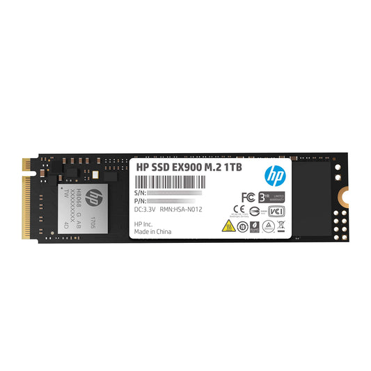 HP cietvielu disks EX900 1TB M.2 NVMe - High-speed storage, compact design, ideal for gaming and professional use.