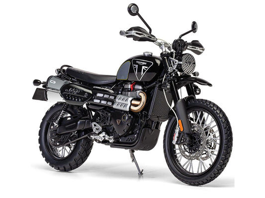 Corgi Triumph Scrambler 1200 - Bond Edition die-cast model car, collectible gift for men, women, and children from the UK.