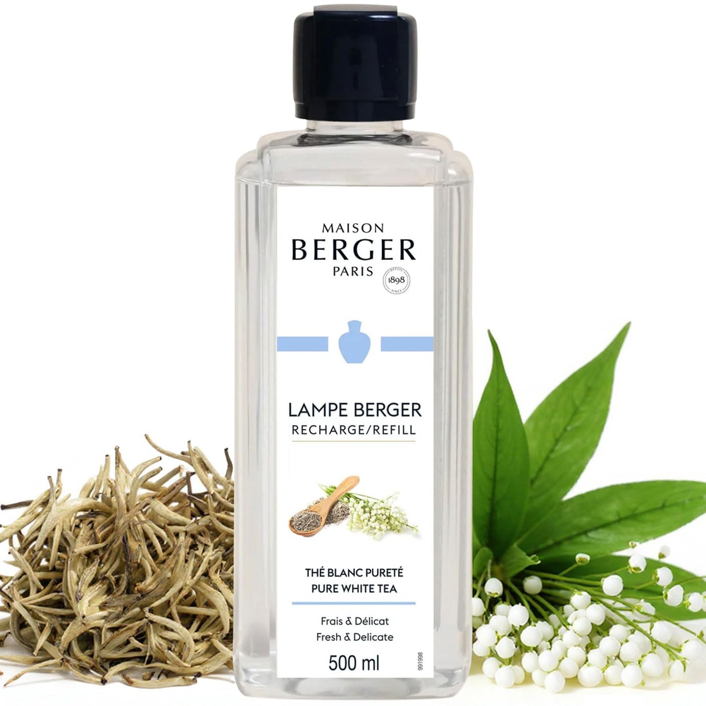 Aromātiskā baltā tēja mājas smarža MAISON BERGER Lamp Berger uzpilde, 500 ml
