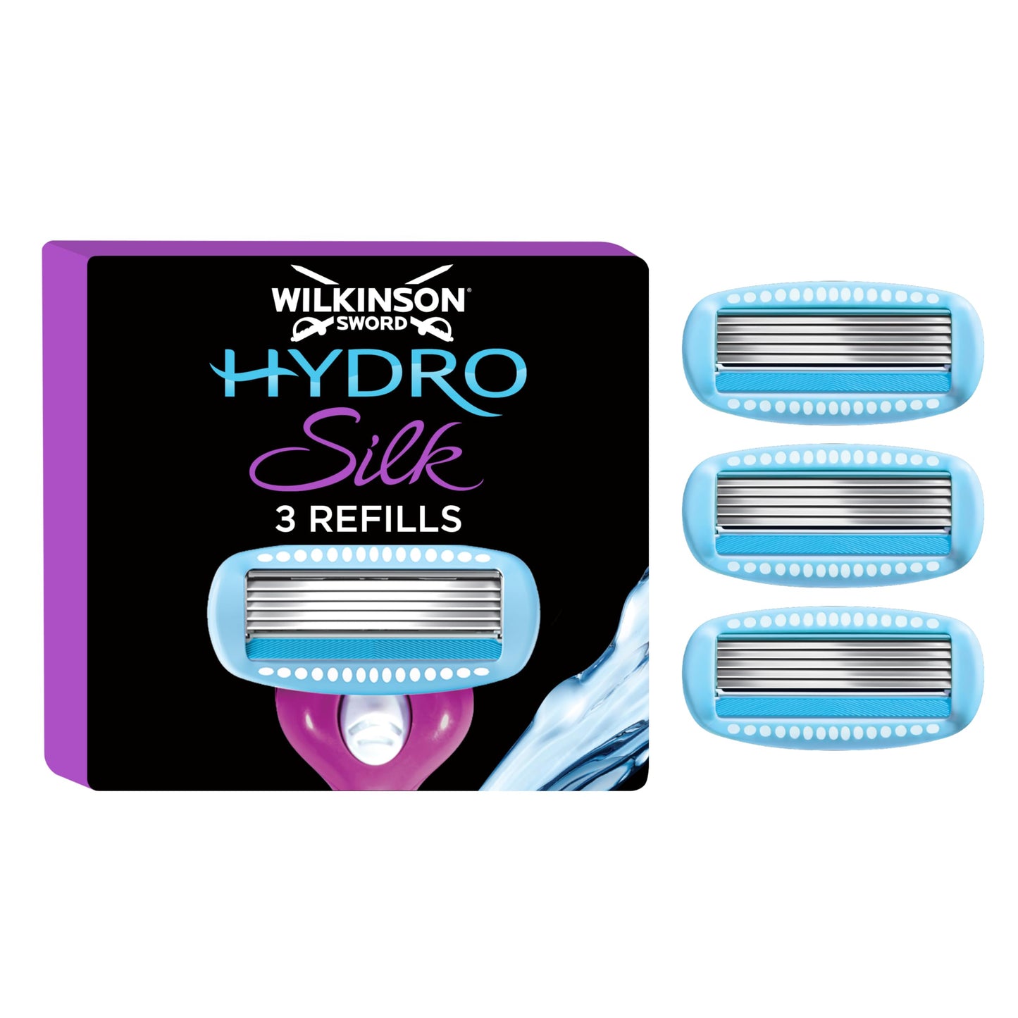 Wilkinson Sword Hydro Silk sieviešu skuvekļa asmeņi, 3 gab.