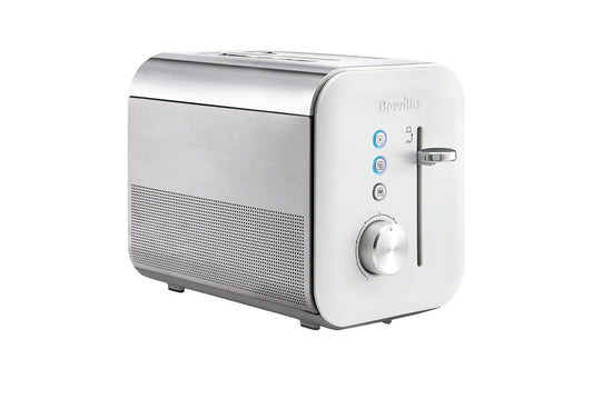 Breville tosteris divām šķēlēm | „High Gloss“ kolekcija | ar regulējamu tosterēšanas/celšanas mehānismu | Balts [VTT676]