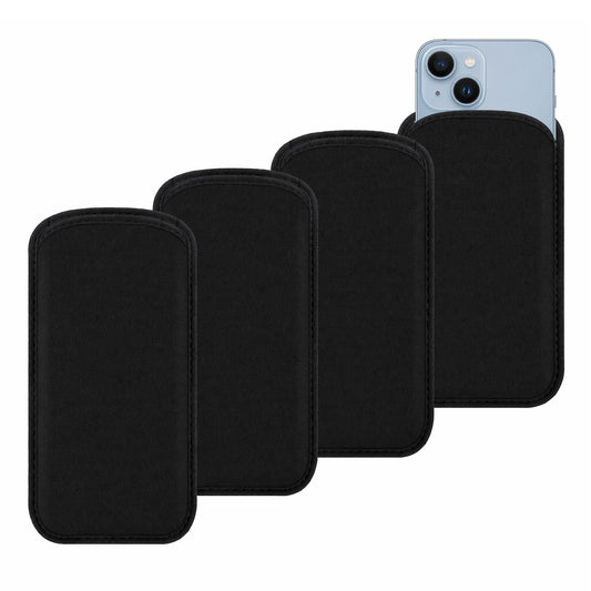Universāla neoprēna telefona somiņa, 4 gab., 19×10,5 cm, melna