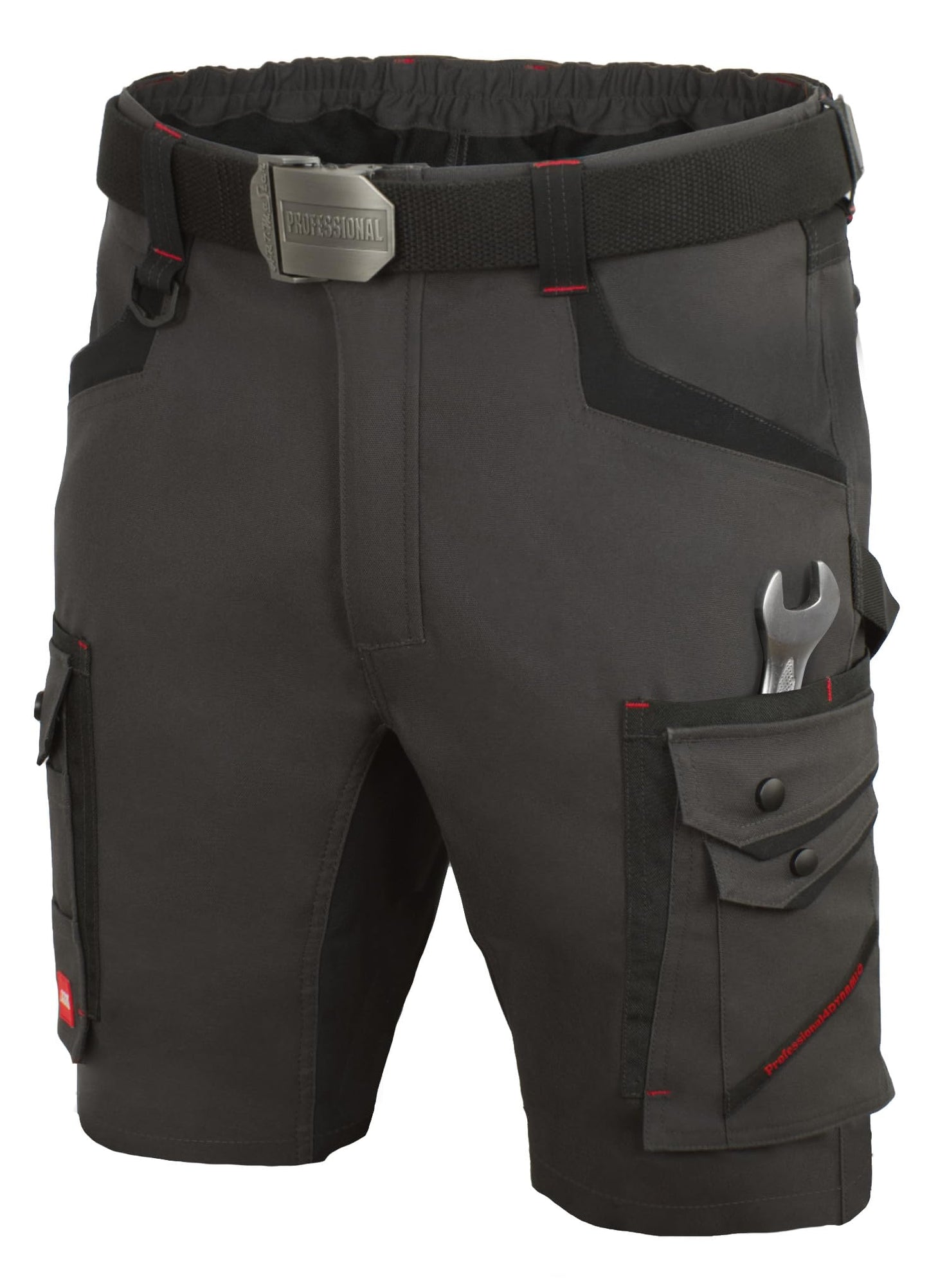Darba šorti vīriešiem ART.MAS Professional 4DYNAMIC ar 4 virzienu stiepumu, 260 g/m², slim fit, ar instrumentu kabatām, antracīta-melni
