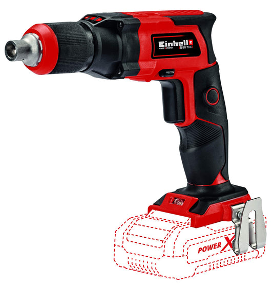 Einhell TE-DY 18 Li-Solo - 18V drywall screwdriver with depth stop, continuous operation, includes case, battery and charger not included.