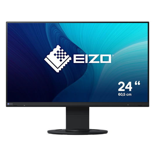 EIZO FlexScan EV2460-BK - 23.8" ultra-slim monitor, 1920x1080 resolution, DVI-D, HDMI, USB 3.1, 5ms response time, black