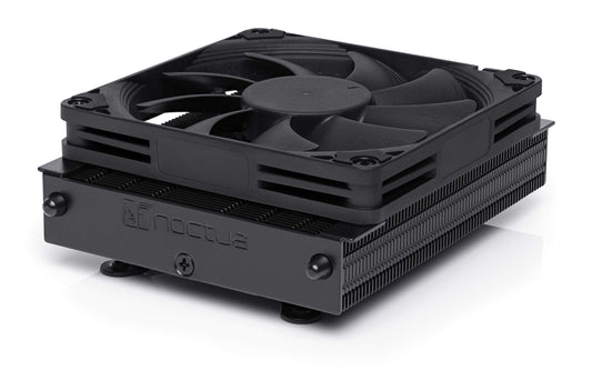 Noctua NH-L9a-AM4 chromax.black - Low-profile CPU cooler for AMD Ryzen, efficient cooling, sleek black design.