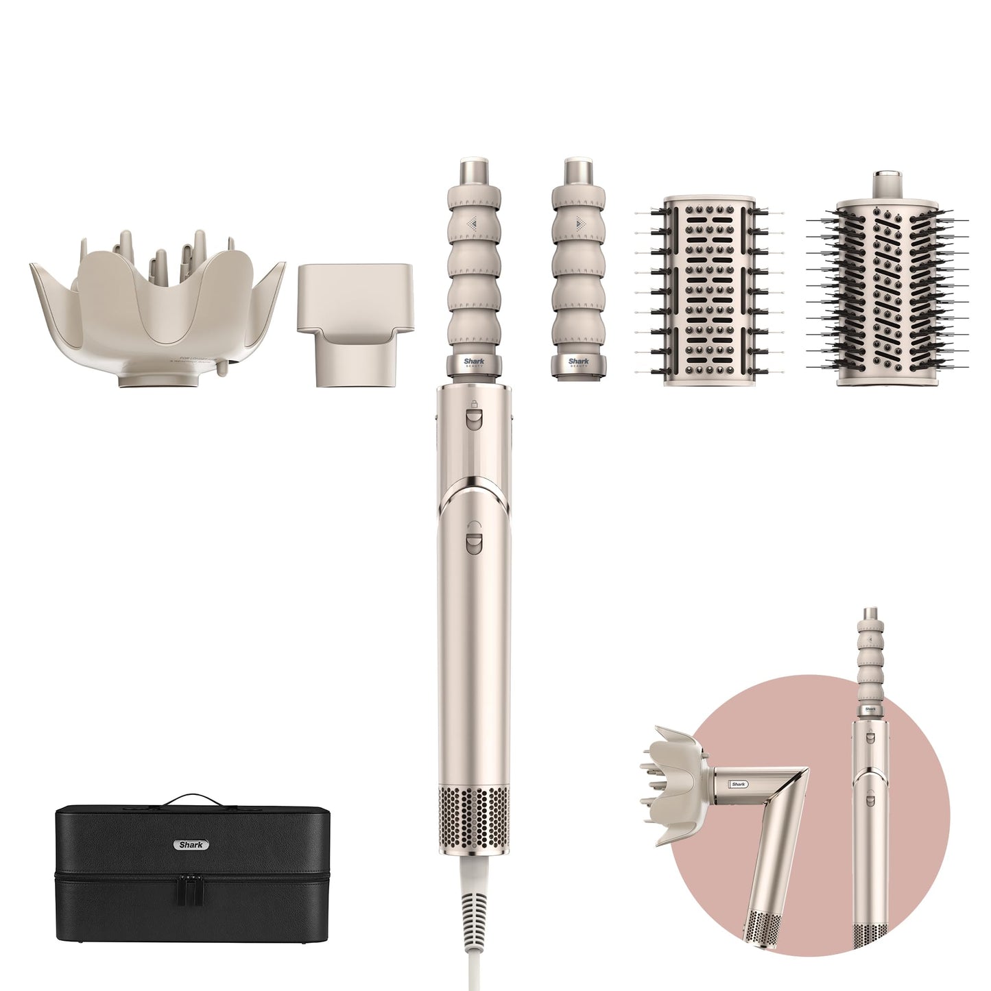 Matu ieveidotājs Shark FlexStyle 5-in-1 Luftstyler & Haartrockner, Auto-Wrap-Lockenaufsatz