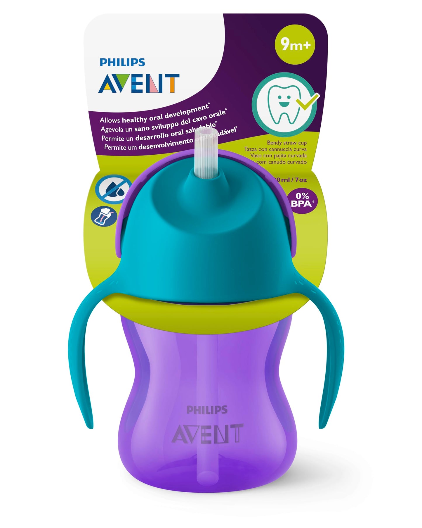 Salmiņa krūzīte Philips AVENT SCF796/02, silikons, violeta
