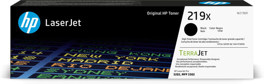 HP 219X toner cartridge - high-capacity black, compatible with LaserJet printers, delivers sharp, professional-quality prints.