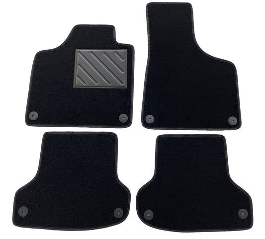 MAT10 – Auto paklāji, kas piemēroti VW Golf 6 Plus (ražots no 04/2009 līdz 04/2014) no velūra | 4 daļu automašīnu paklāju komplekts | izturīga oriģinālo ražotāju kvalitāte, ražots Vācijā, melns