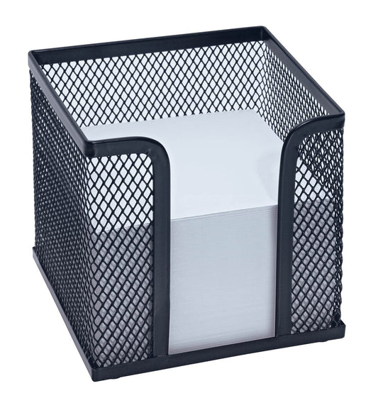 Wedo 65701 Zīmju kastīte - melna, 92 x 92 mm papīrs, metāla stieple, ideāla biroja organizēšanai.