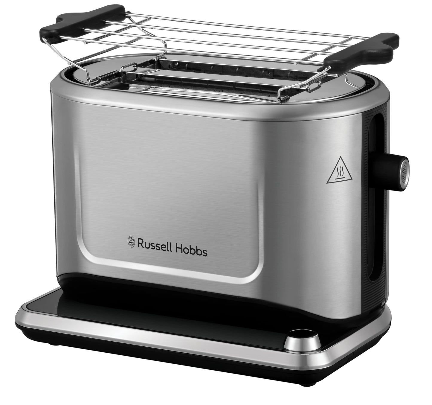 Russell Hobbs tosteris [2 šķēlēm, perfekta apdedzināšana - neatkarīgi no maizes - pilnībā automātisks] Attentiv nerūsējošais tērauds (digitālā skārienpaneļa, īpaši plašas atveres) 26210-56