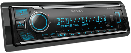Kenwood KMM-BT508DAB - USB autoradio ar DAB+ un Bluetooth brīvroku sistēmu (, skaņas procesors, USB, AUX, 2 x Pre-Out 2.5 V, 4 x 50 Watt, VAR. apgaismojums, iekļauta DAB+ antena)