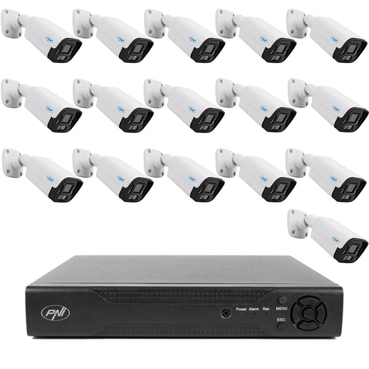 5. PNI NVR House IP716 video uzraudzības komplekts un 16 IP125 kameras, 5MP