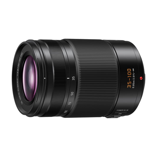 Panasonic Lumix H-ES35100E Leica DG Vario-Elmarit 35-100 mm zoom F2,8 objektīvs, Micro Four Thirds kamera, teleobjektīvs, Power OIS, izturīgs pret šļakatām/putekļiem/sala, ideāli piemērots video, melns