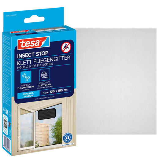 tesa Insect Stop insektu tīkls ar līplenti 130 cm x 150 cm antracīta krāsā