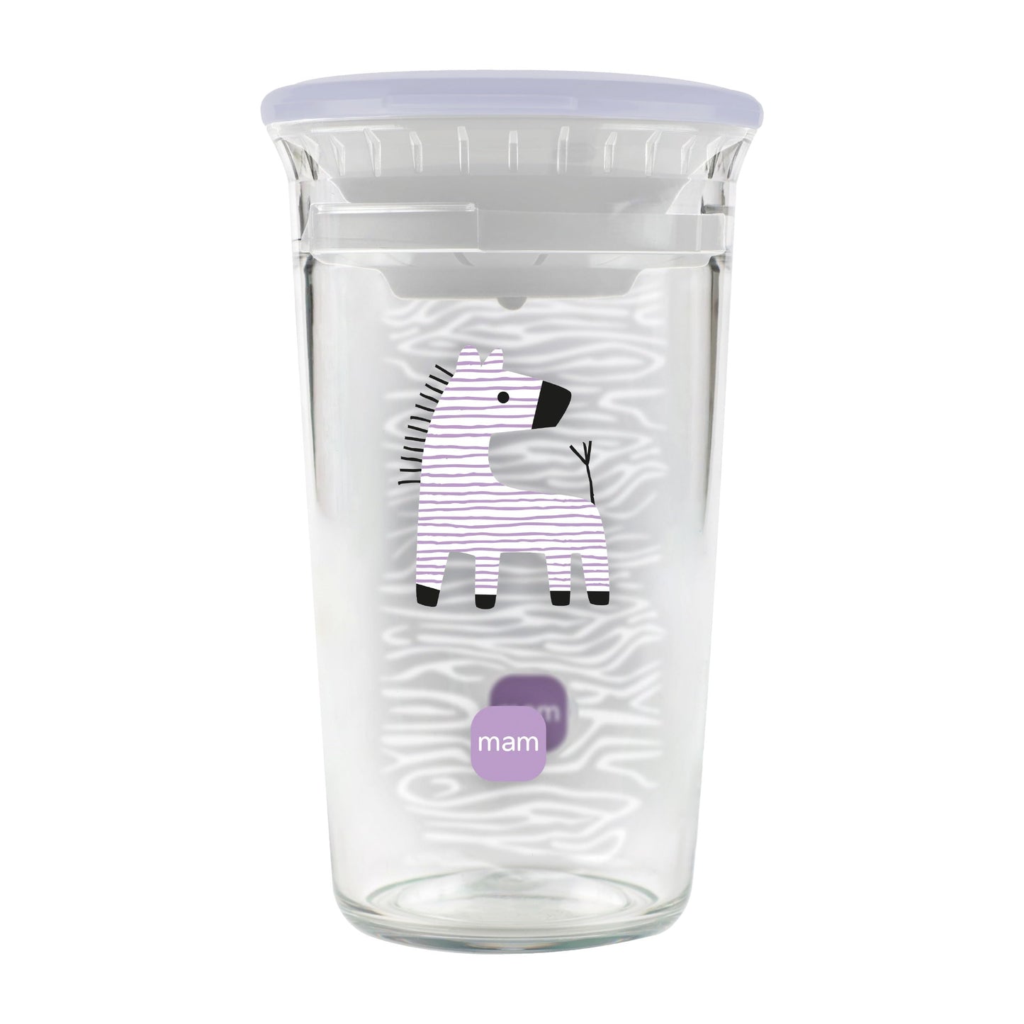 MAM Easy to Drink Cup 360° mācību krūzīte, 290 ml, no 8 mēnešiem, Zebra