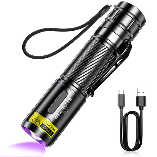 GEARLITE UV melnās gaismas lukturītis, mini UV lampa iekštelpām un ārtelpām