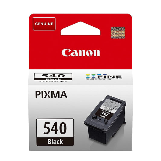 Canon PG-540 Black Ink Cartridge - Prints up to 180 A4 pages, compatible with PIXMA printers.