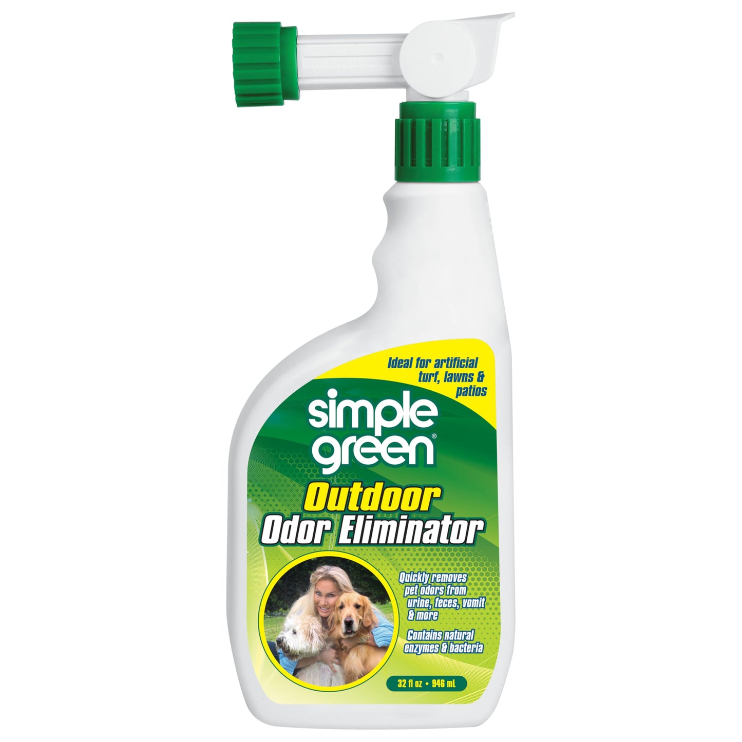 Āra mājdzīvnieku smaku noņēmējs, Simple Green, suņiem, mākslīgajam zālienam un terasei, 907.2 g ar šļūtenes uzgali