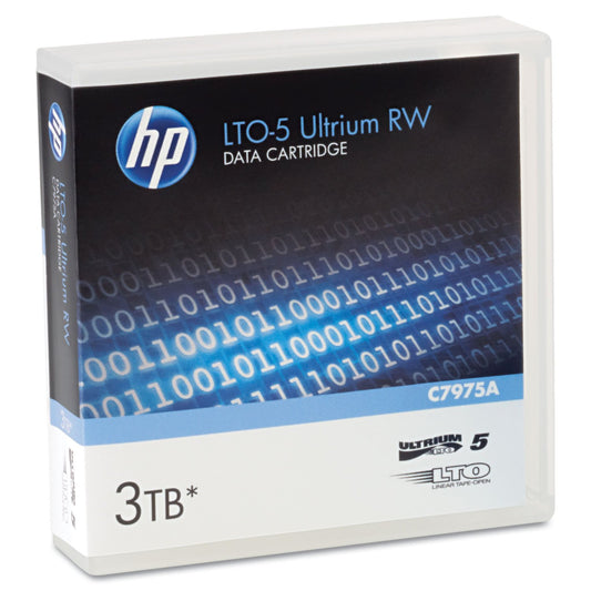 HP C7975A LTO Ultrium 5 RW data cartridge 3 TB - High-capacity, reliable data storage solution for backup and archiving.