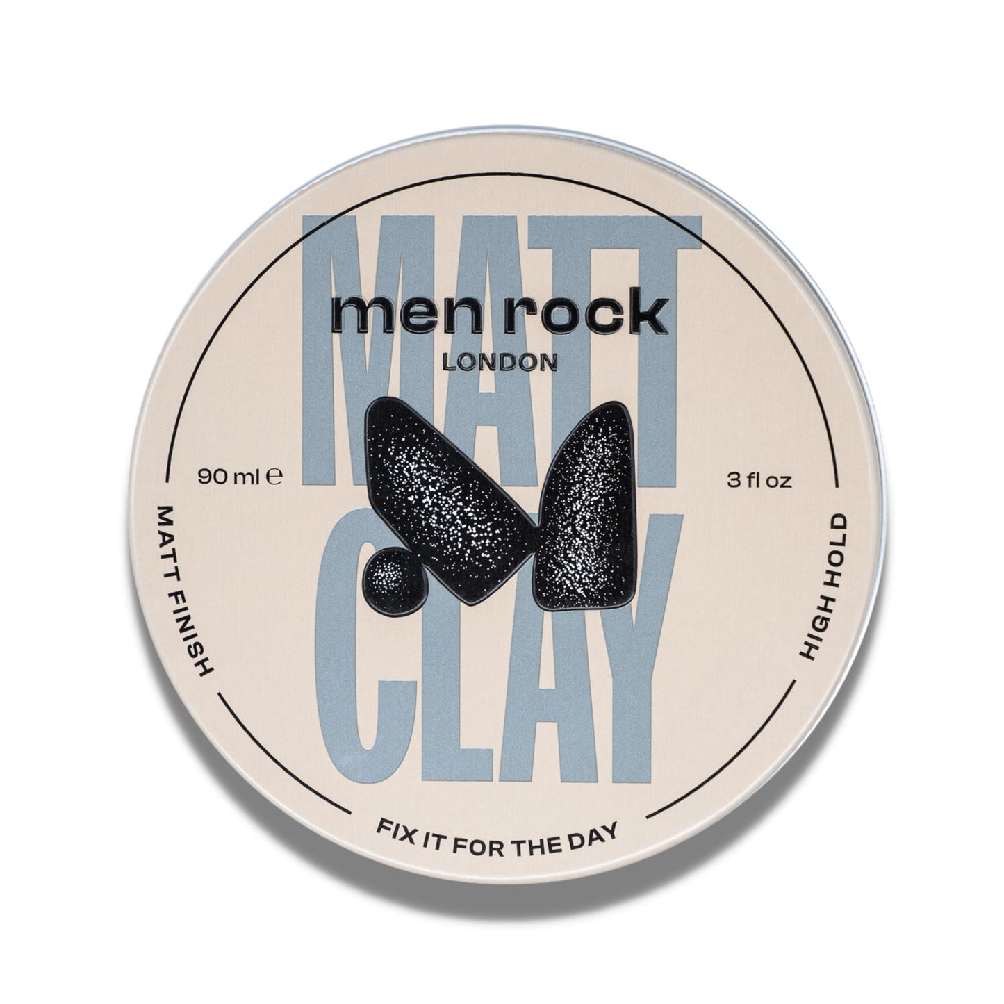 Matu modelēšanas māls Men Rock Clay 90ml - spēcīga noturība, matēts finišs pilnīgākiem un biezākiem matiem, ūdens bāzes formula