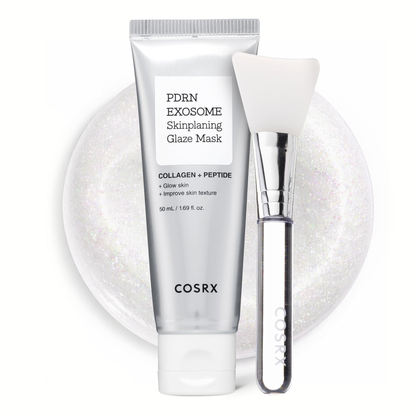 Sejas maska COSRX PDRN Exosome Overnight Wrapping Mask Glass Skin efektam
