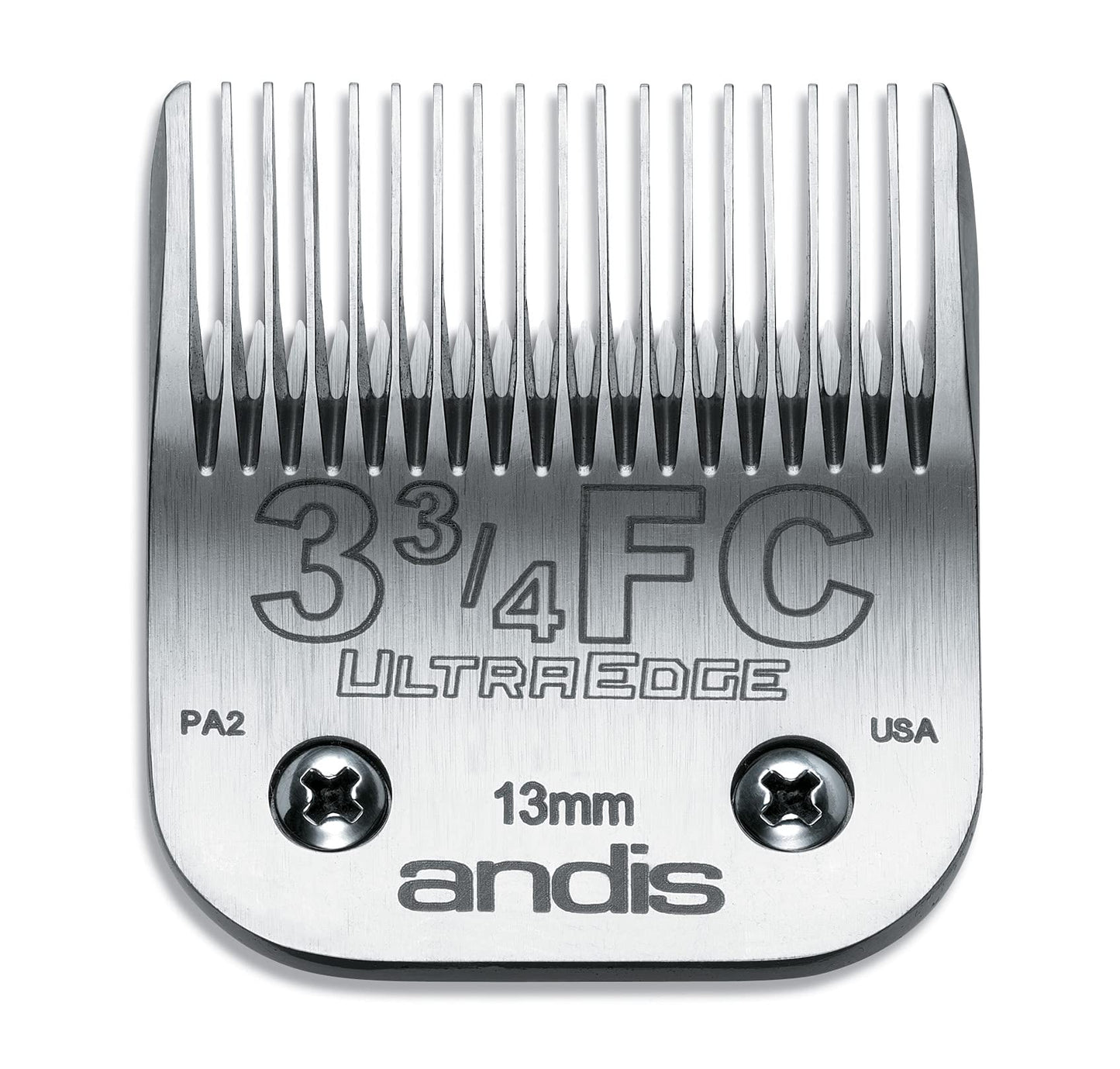 Suņu trimmera asmens Andis UltraEdge, oglekļa tērauds, izmērs 3-3/4 FC, griešanas garums 1,27 cm (64135)