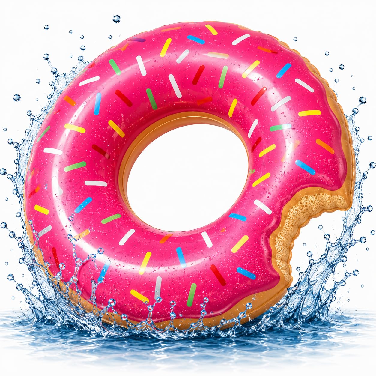 Piepūšams donut tipa peldriņķis brūns Ø 120 cm ar kodienu, peldriņķis baseinam un ūdenim, pieaugušajiem un bērniem
