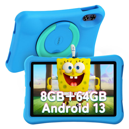 UMIDIGI bērnu planšetdators 10,1 collas Android 13, G2 bērnu planšetdators no 3 gadiem 8GB(4+4) RAM+64GB ROM/1TB, acu aizsardzība 1280 * 800HD, WiFi6, 6000mAh 8MP+8MP ar Eva apvalku/OTG/Type C-zils