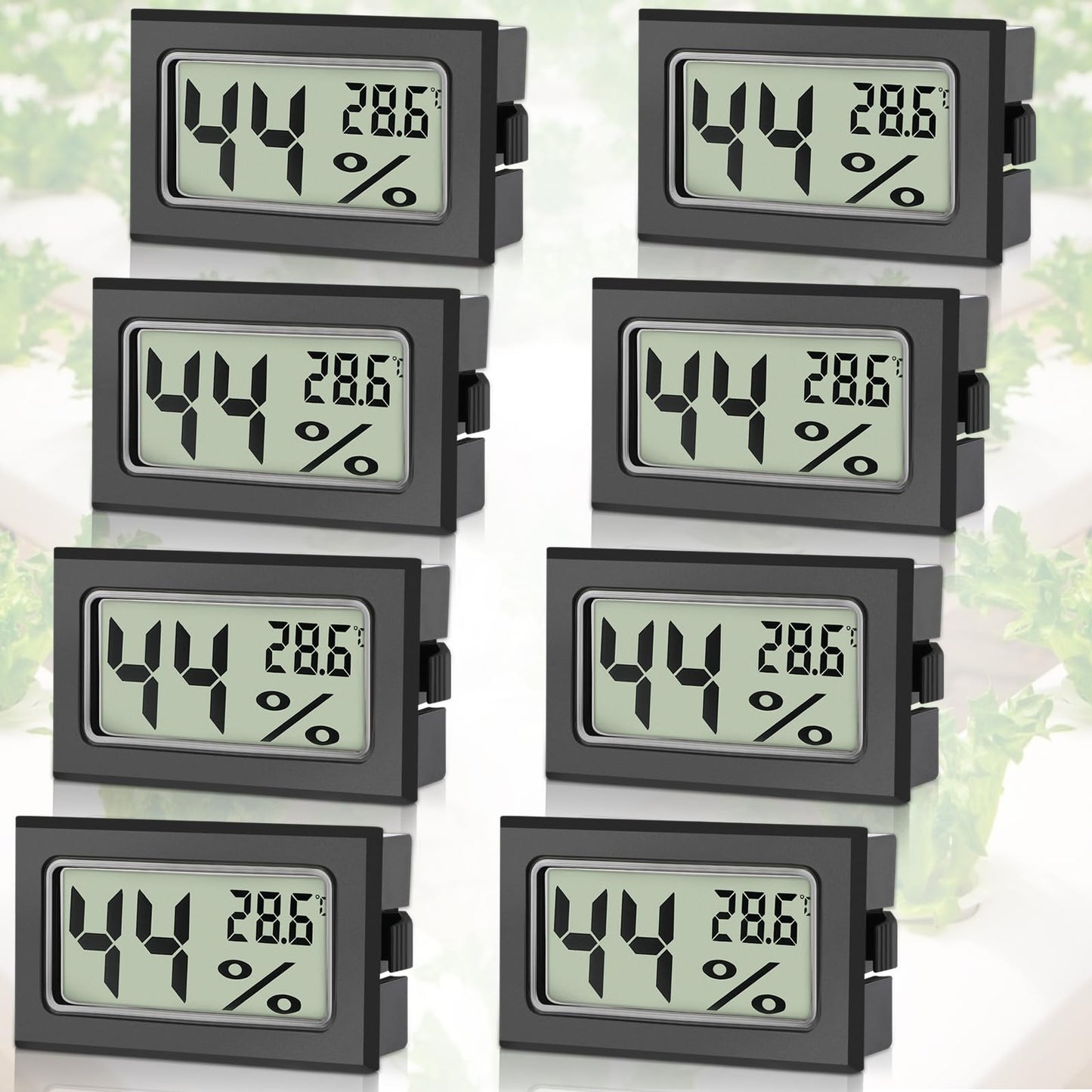 Sprifityy 8 gab. mini digitālais higrometrs ar Celsius -50°C~+70°C (melns)