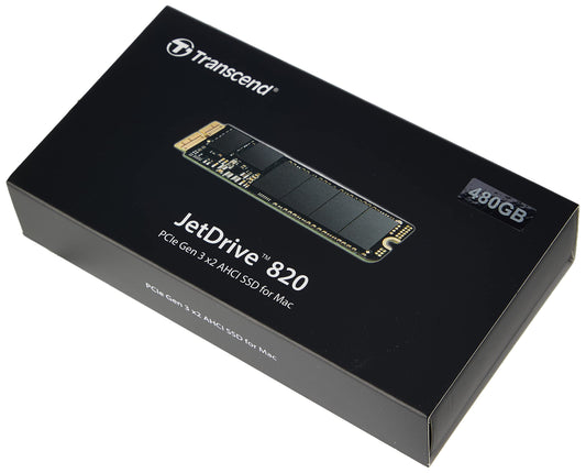 Transcend 480 GB JetDrive JDM 820 - AHCI PCIe™ Gen3 x2 SSD for fast data transfer and enhanced storage performance.