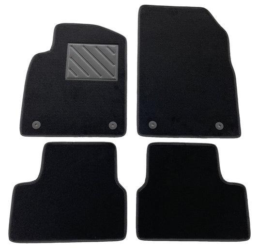 MTC paklājiņi Opel Astra J no 2009. līdz 2015. gadam, precīzi pielāgoti, neslīdoši, PVC papēžu aizsargi, stiprinājumi.