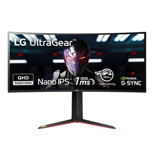 LG UltraGear 34GN850P - 34" curved IPS, 144Hz, 1ms GtG, G-Sync, Free-Sync, HDR, HDMI, Display Port, USB, black