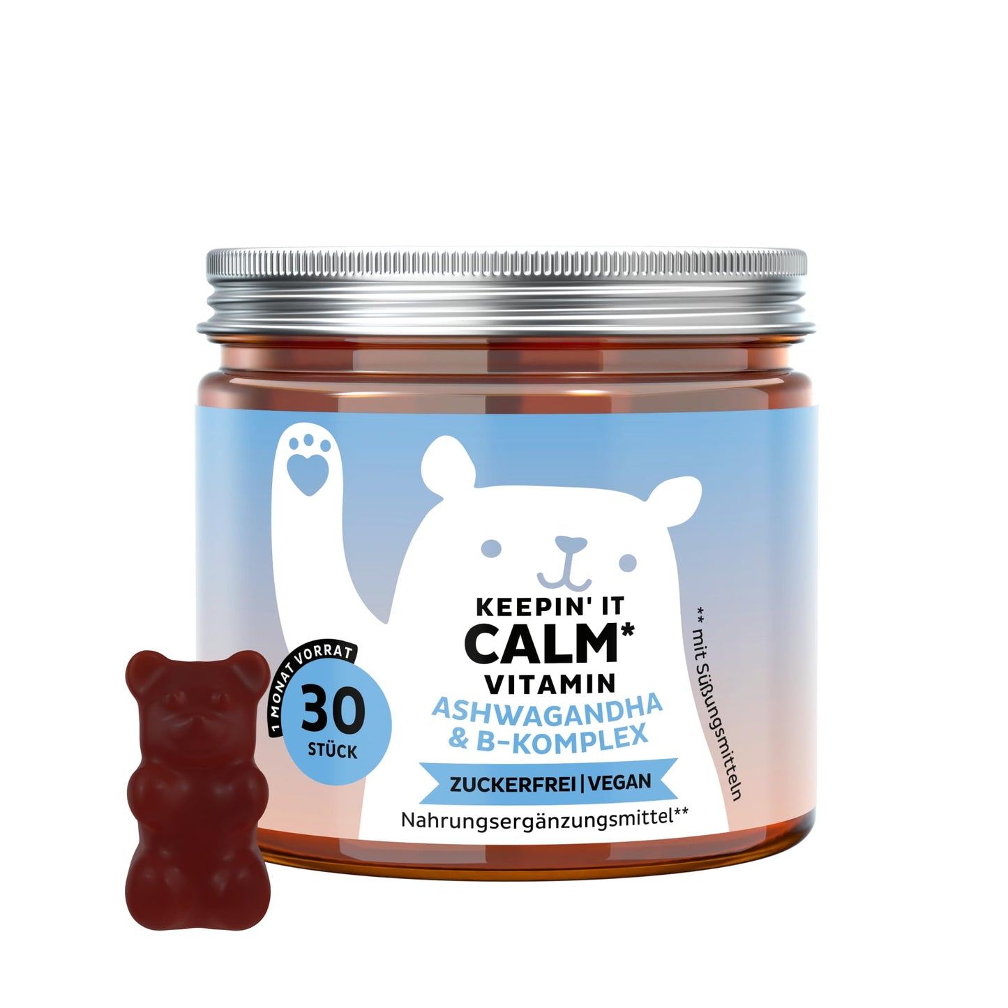 Ašvagandos gumos meškiukai Bears with Benefits, stresui ir energijai, 30 vnt.