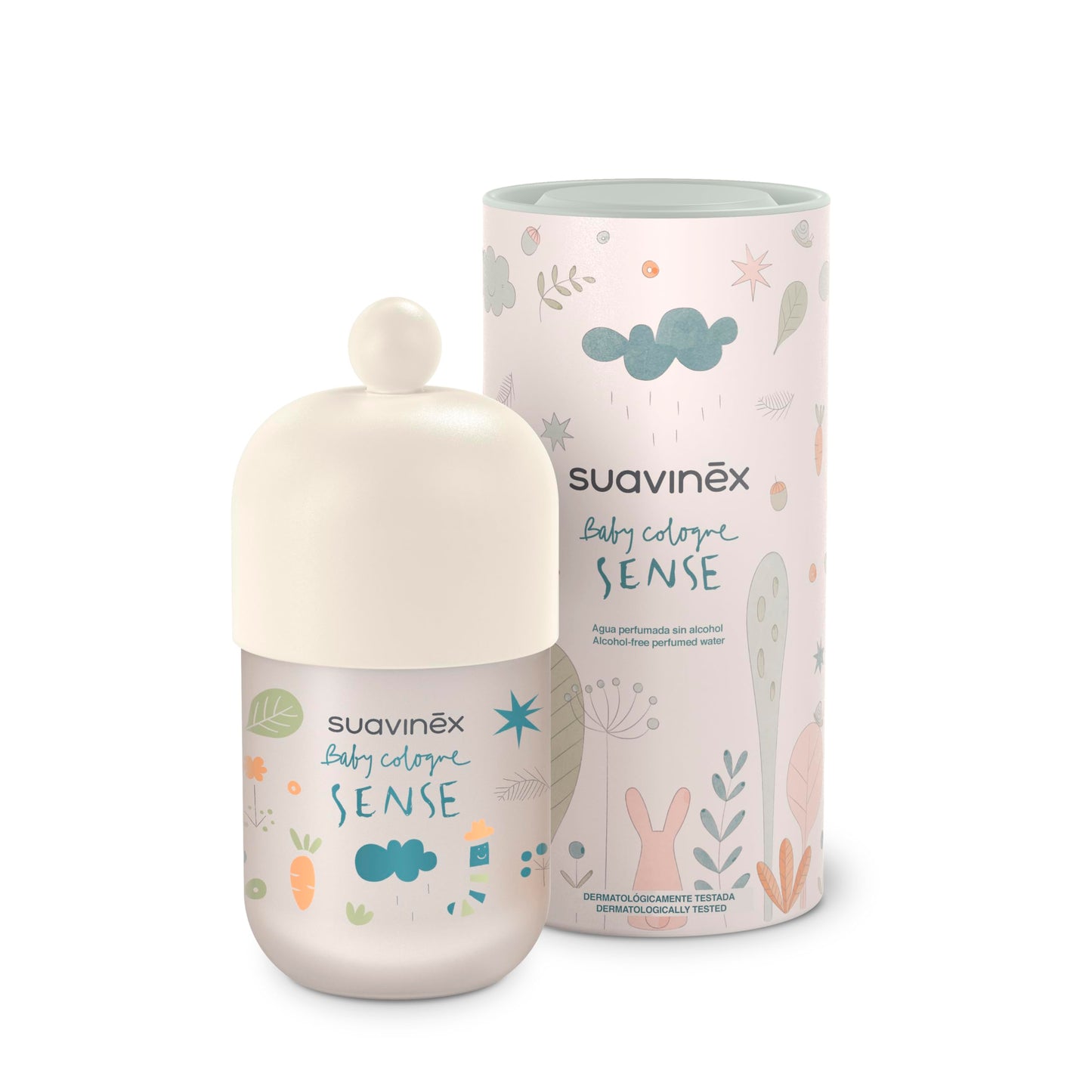 Bērnu odekolons Suavinex Baby Colonia Sense, bez alkohola, dermatoloģiski testēts, jutīgai ādai, 100 ml