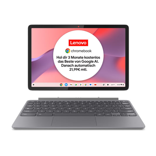 18. Lenovo Chromebook IdeaPad Duet 3 2-in-1 planšetdators | 10,95" 2K skārienjūtīgs displejs | Qualcomm Snapdragon SC7180 | 4GB RAM | 64GB Emmc | Qualcomm grafika | ChromeOS | QWERTZ | pelēks