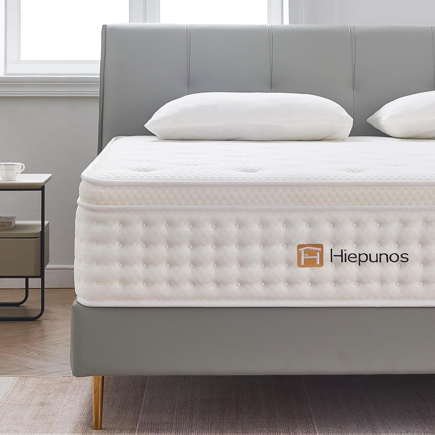 Hiepunos matracis 160x200cm, 26 cm augsts, 7 zonu kabatu atsperu matracis H3