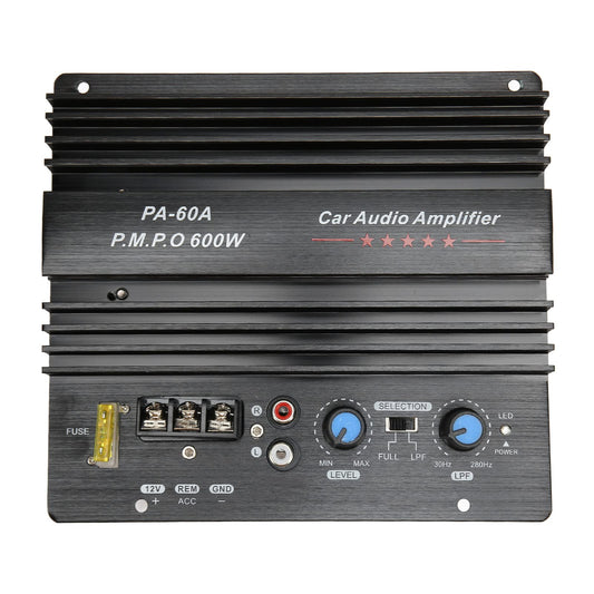 Auto pastiprinātājs Focket 12V 600W, augstas jaudas zemfrekvences skaļruņa pastiprinātāja plate, automašīnas audio pastiprinātājs, basu zemfrekvences skaļruņa pastiprinātājs auto skaļruņu modernizācijai