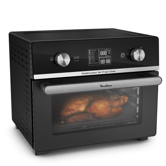 Moulinex Easy Fry Air Fryer Oven - 20L capacity, saves 70% energy, 10 automatic programs, Extra Crisp technology, black, AL6058